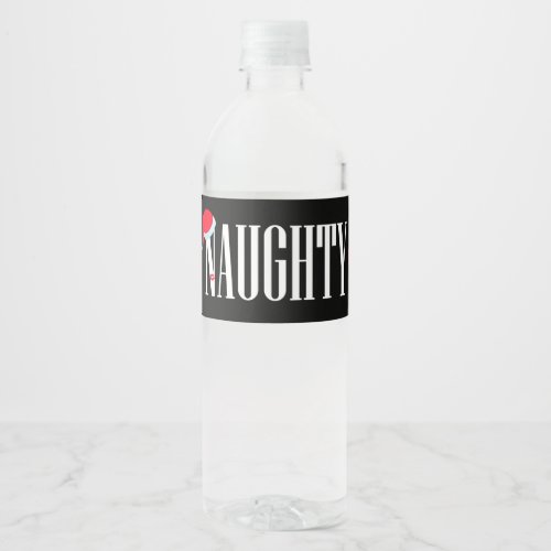 Naughty and Nice Holiday Party Water Bottle Label