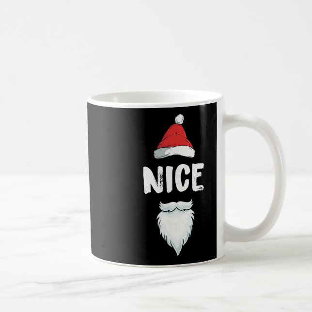 Naughty And Nice Matching Christmas Pajamas For Ki Coffee Mug (Right)