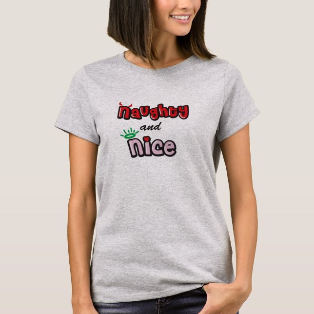 Naughty and Nice T-Shirt (Front)