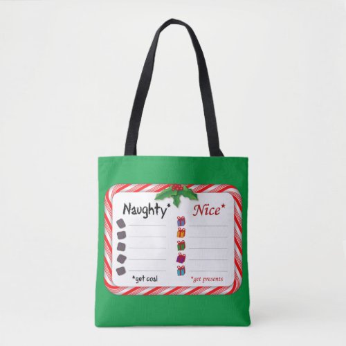 Naughty and Nice Tote Bag