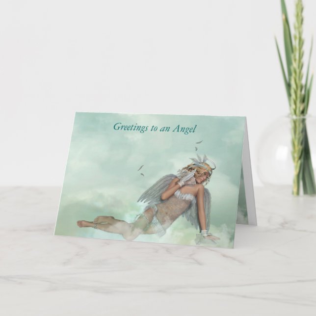 Naughty Angel Greeting Card (Front)