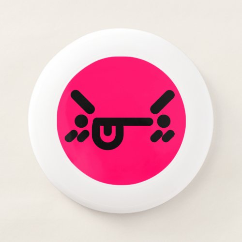 Naughty Angry Face Pink Wham-O Frisbee