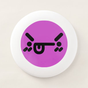 Naughty Angry Face Purple Wham-O Frisbee