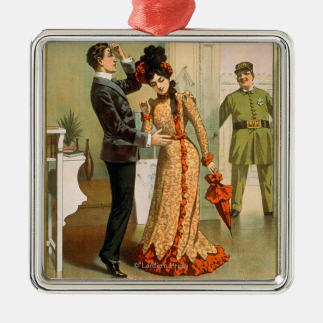 Naughty Anthony "At It Again" Theatre Poster Metal Ornament (Front)