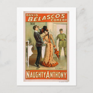 Naughty Anthony "At It Again" Theatre Poster Postcard