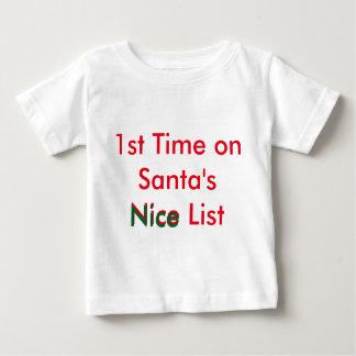 Naughty Baby: 1st Nice List Tutu Baby T-Shirt