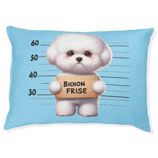 Naughty Bichon Frise  Pet Bed