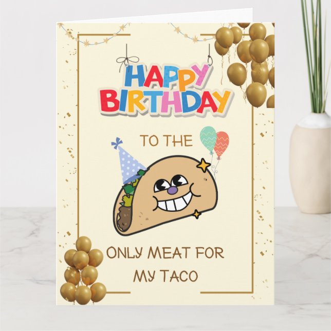 Naughty Birthday Card, Funny Bday Card for Him (Front)