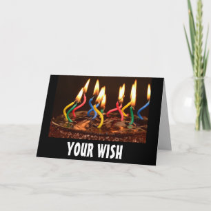 NAUGHTY BIRTHDAY CARDS, YOUR WISH IS MY COMMAND CARD
