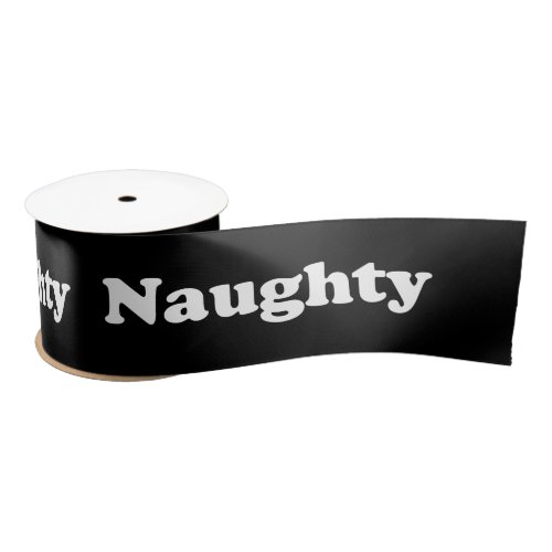 Naughty black white pattern funny cute flirty satin ribbon