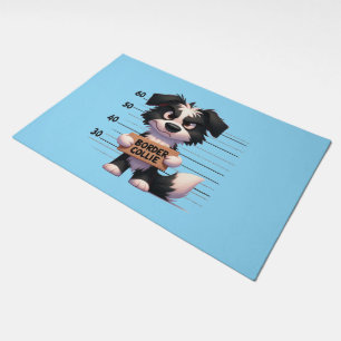 Naughty Border Collie Doormat