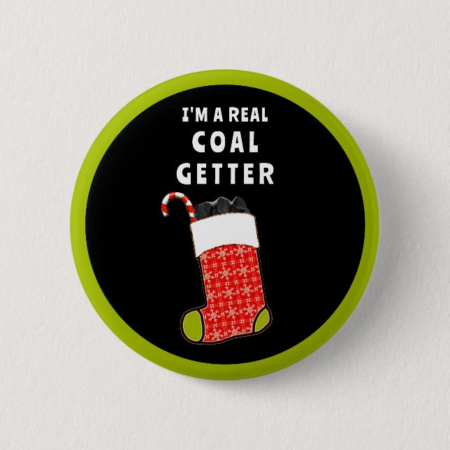 Naughty Boy Christmas Button (Front)