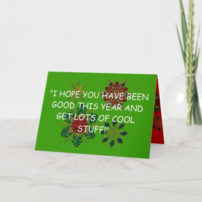 Naughty Boy Christmas Card (Front)