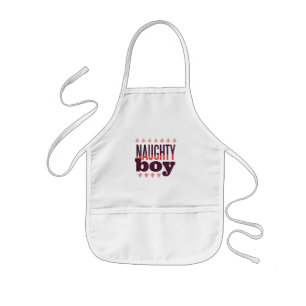 Naughty Boy Christmas Ugly Sweater Gift For Man Kids' Apron