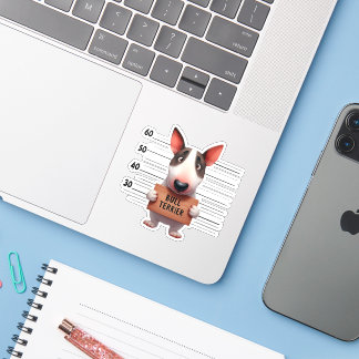 Naughty Bull Terrier Sticker