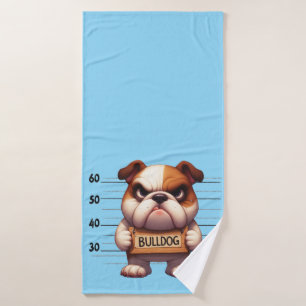 Naughty Bulldog Bath Towel