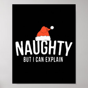 Naughty But I Can Explain Funny Christmas Couples  Poster