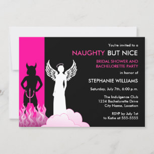 Naughty But Nice Bachelorette Party Invitation