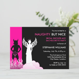 Naughty But Nice Bachelorette Party Invitation