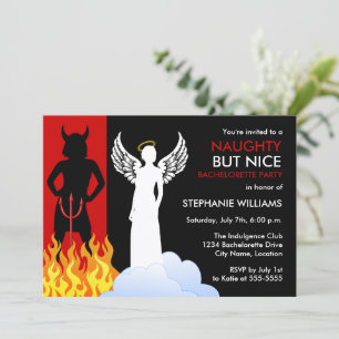 Naughty But Nice Bachelorette Party Invitation