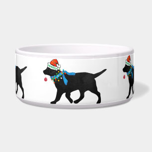 Naughty but Nice Black Labrador Christmas Bowl