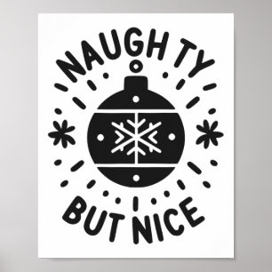 Naughty But Nice Funny Christmas Humor 1  Poster