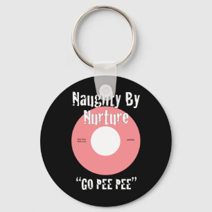 Naughty By Nurture Pink Keychain