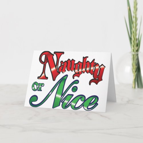 NAUGHTY CAN BE NICE CHRISTMAS LOVE  ROMANCE HOLIDAY CARD