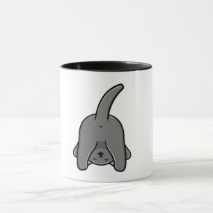 NAUGHTY CAT BACK DESIGN MUG