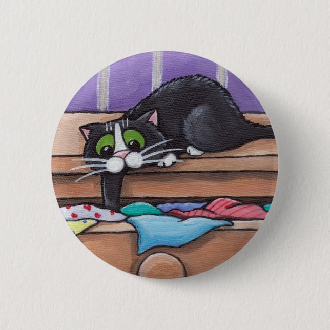 Naughty Cat Button (Front)