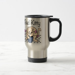 Naughty Cat Cartoon Travel Mug