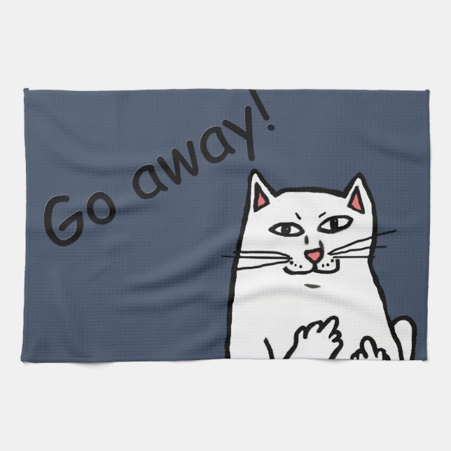 Naughty Cat Kitchen Towel (Horizontal)