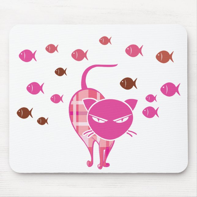 Naughty Cat Mouse Pad (Front)