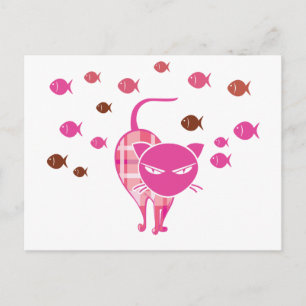 Naughty Cat Postcard