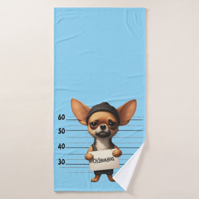 Naughty Chihuahua Bath Towel (Bath Towel)