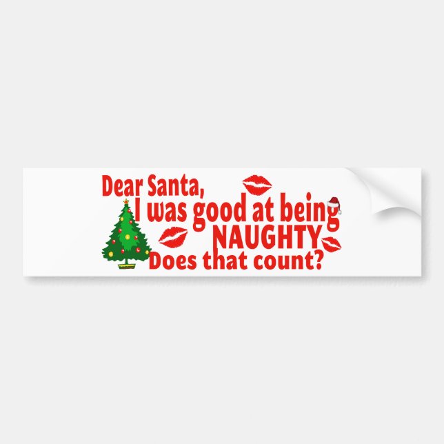 Naughty Christmas Bumper Sticker (Front)