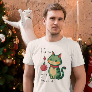 Naughty Christmas Cat T-Shirt