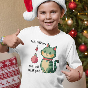 Naughty Christmas Cat T-Shirt
