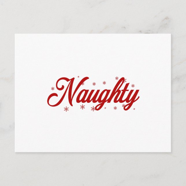 Naughty Christmas Couple Holiday Postcard (Front)