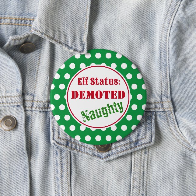Naughty Christmas Elf Button (In Situ)