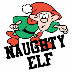 Naughty Christmas Elf Statuette
