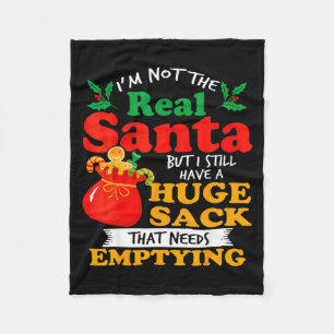 Naughty Christmas For Men Huge Package Sack Dirty  Fleece Blanket