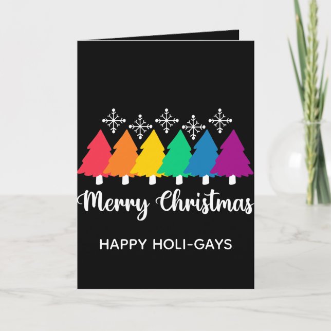 Naughty Christmas,Funny Gay Christmas Holiday Card (Front)