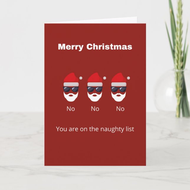 Naughty Christmas Holiday Card (Front)