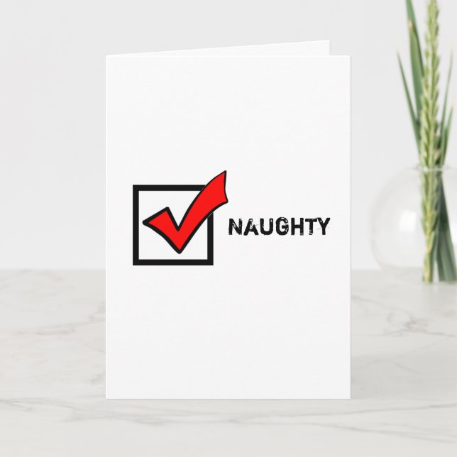 "Naughty" Christmas Holiday Card (Front)