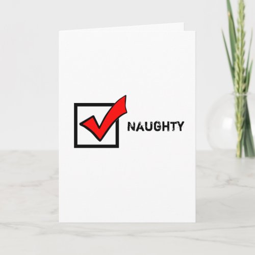 Naughty Christmas Holiday Card