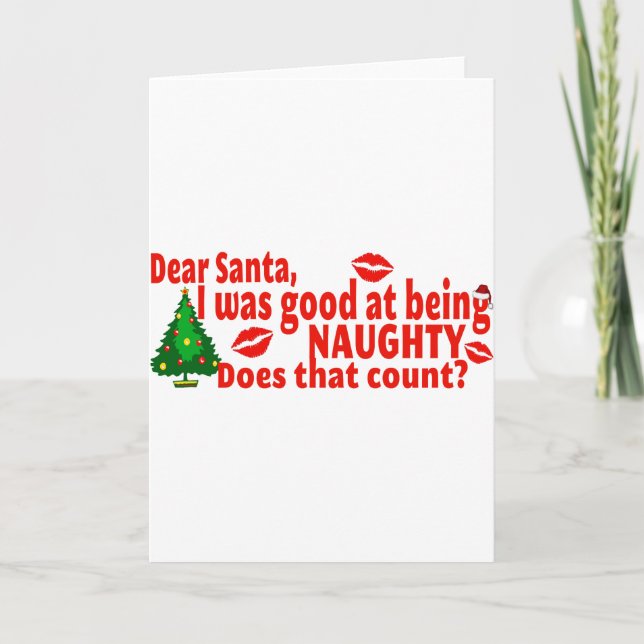 Naughty Christmas Holiday Card (Front)