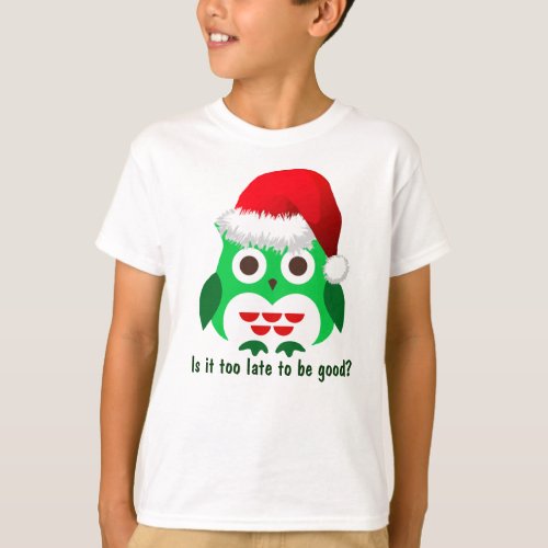 Naughty Christmas Owl T_Shirt