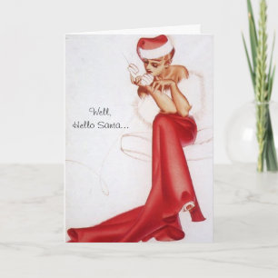 Naughty Christmas Pin-Up Greeting Card