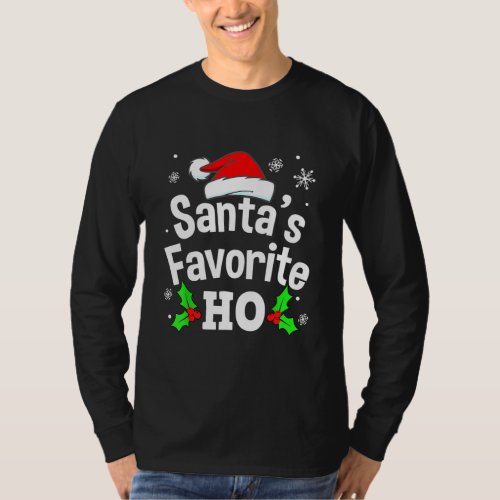 Naughty Christmas Santas Favorite Ho Pajama T_Shirt